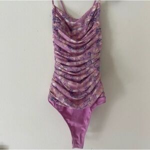 NEW Free People Whimsical Boho Butterfly Corset Bodysuit S